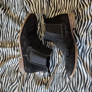 Stylish Black Suede Ankle Boots